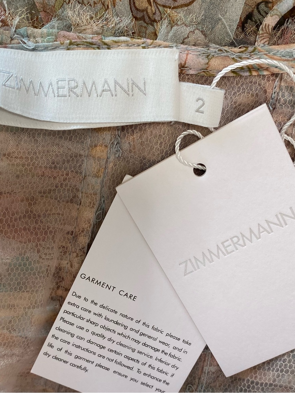 NWT Zimmermann Rebellion Freyed Silk Dress Size 2 US M - Picture 14 of 17